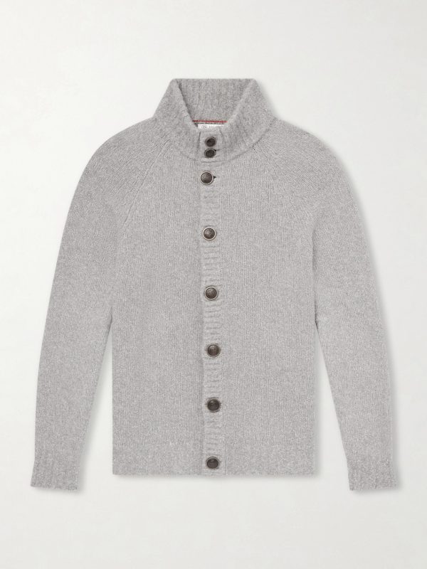 Virgin Wool, Silk and Cotton-Blend Cardigan Virgin Wool, Silk and Cotton-Blend Cardigan