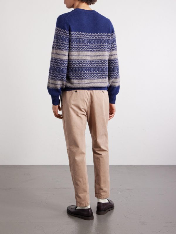 Fair isle Brushed-Knit Alpaca-Blend Sweater - BK Fair isle Brushed-Knit Alpaca-Blend Sweater - BK