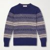 Fair isle Brushed-Knit Alpaca-Blend Sweater Fair isle Brushed-Knit Alpaca-Blend Sweater
