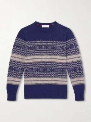 Fair isle Brushed-Knit Alpaca-Blend Sweater Fair isle Brushed-Knit Alpaca-Blend Sweater