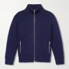Cashmere Zip-Up Down Cardigan