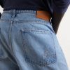 Wide-Leg Logo-Embroidered Distressed Jeans - CU Wide-Leg Logo-Embroidered Distressed Jeans - CU