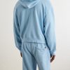 Distressed Cotton-Fleece Zip-Up Hoodies - BK Distressed Cotton-Fleece Zip-Up Hoodies - BK
