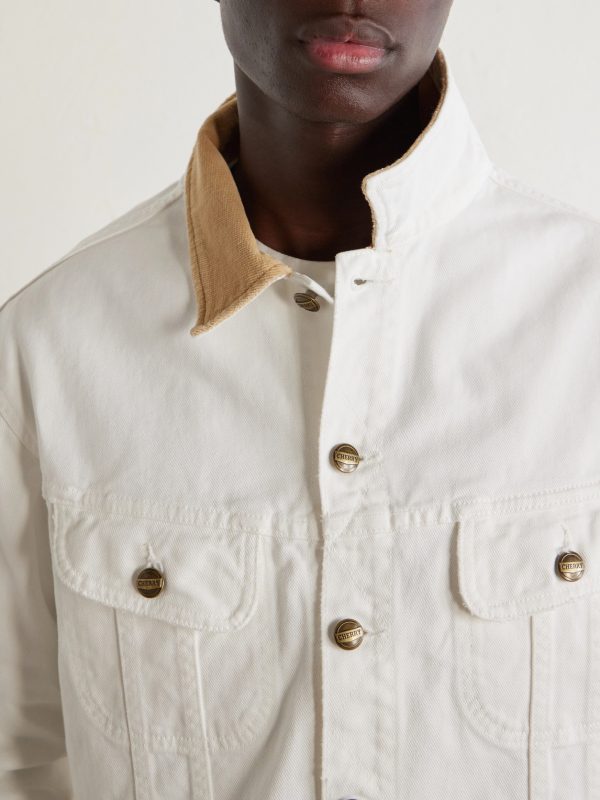 Corduroy-Trimmed Denim Jacket - CU