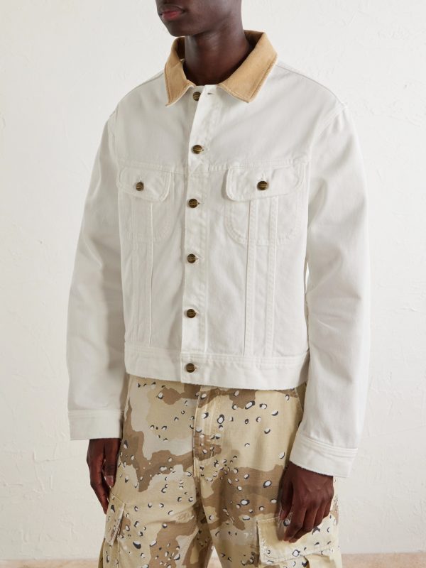 Corduroy-Trimmed Denim Jacket - FR