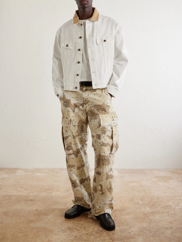Corduroy-Trimmed Denim Jacket - OU