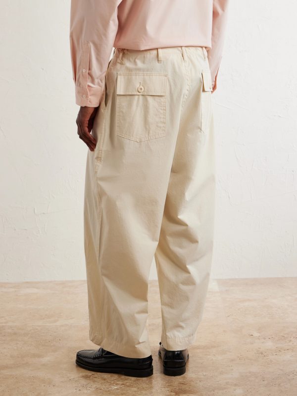 Wide-Leg Cotton Twill Trousers - BK Wide-Leg Cotton Twill Trousers - BK