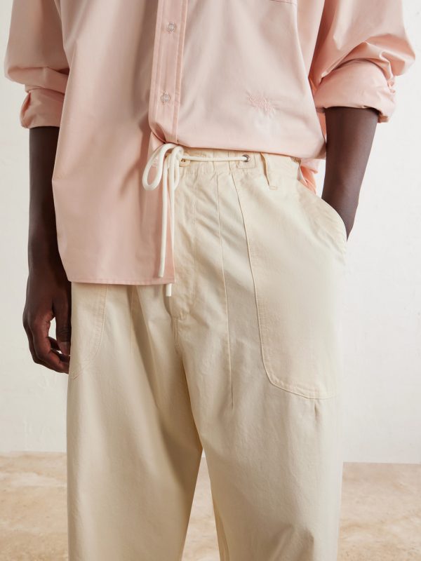 Wide-Leg Cotton Twill Trousers - CU Wide-Leg Cotton Twill Trousers - CU