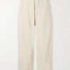 Wide-Leg Cotton Twill Trousers Wide-Leg Cotton Twill Trousers