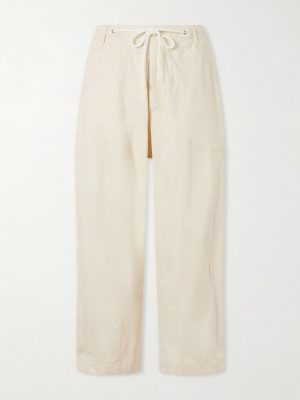 Wide-Leg Cotton Twill Trousers Wide-Leg Cotton Twill Trousers
