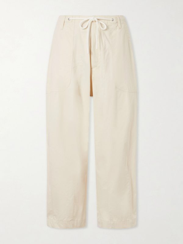 Wide-Leg Cotton Twill Trousers Wide-Leg Cotton Twill Trousers