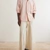 Wide-Leg Cotton Twill Trousers - OU Wide-Leg Cotton Twill Trousers - OU