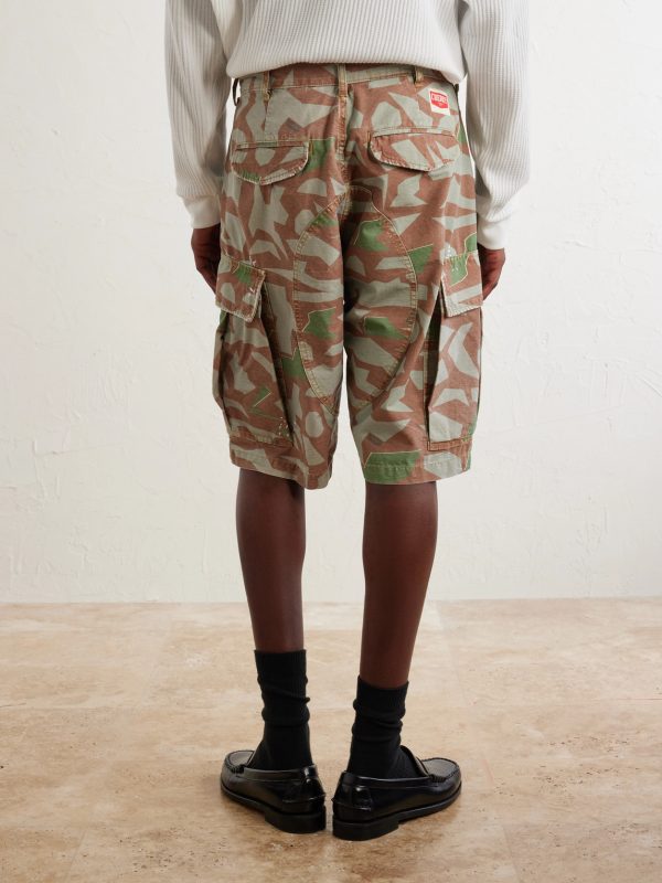 Wide-Leg Camouflage-Print Shorts - BK Wide-Leg Camouflage-Print Shorts - BK