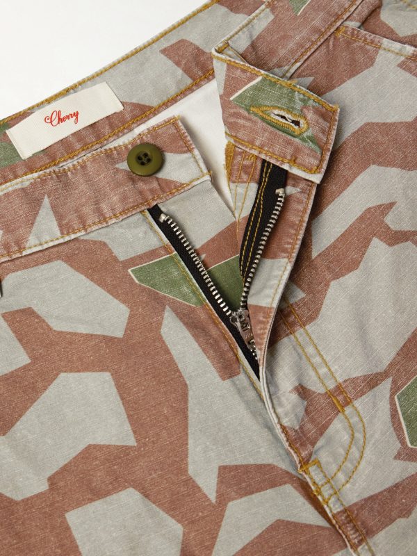 Wide-Leg Camouflage-Print Shorts - E1 Wide-Leg Camouflage-Print Shorts - E1