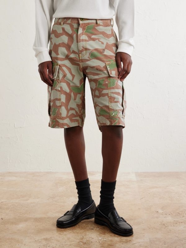 Wide-Leg Camouflage-Print Shorts - FR Wide-Leg Camouflage-Print Shorts - FR