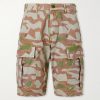Wide-Leg Camouflage-Print Shorts Wide-Leg Camouflage-Print Shorts
