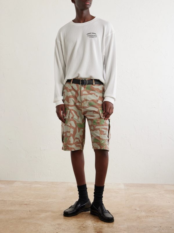 Wide-Leg Camouflage-Print Shorts - OU Wide-Leg Camouflage-Print Shorts - OU