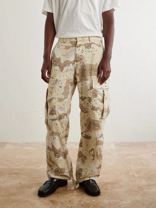 Wide-Leg Camouflage-Print Cotton Trousers - FR Wide-Leg Camouflage-Print Cotton Trousers - FR