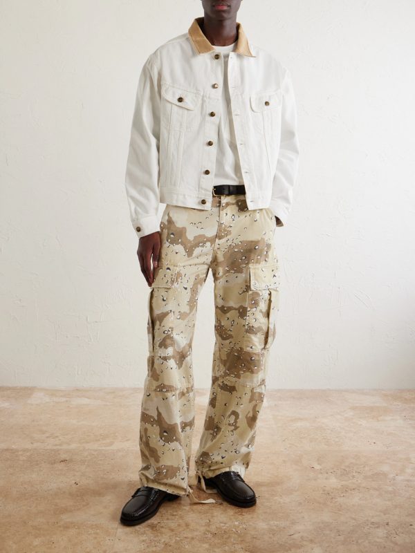 Wide-Leg Camouflage-Print Cotton Trousers - OU Wide-Leg Camouflage-Print Cotton Trousers - OU