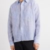 Striped Linen Western Shirt - FR Striped Linen Western Shirt - FR