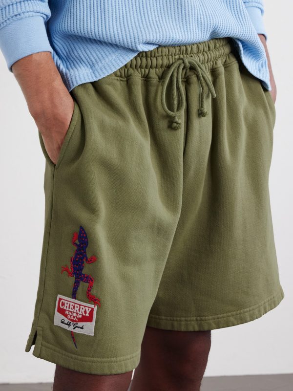 Logo-Embroidered Cotton Shorts - CU Logo-Embroidered Cotton Shorts - CU