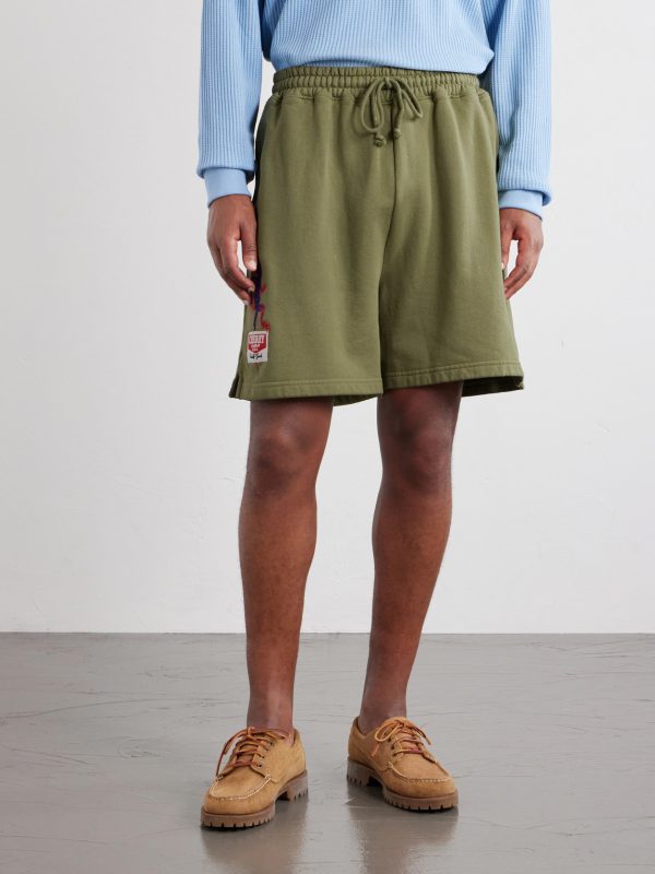 Logo-Embroidered Cotton Shorts - FR Logo-Embroidered Cotton Shorts - FR