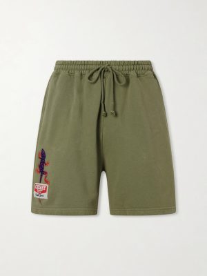Logo-Embroidered Cotton Shorts