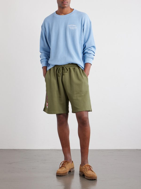 Logo-Embroidered Cotton Shorts - OU Logo-Embroidered Cotton Shorts - OU