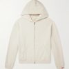 Distressed Cotton-Fleece Zip-Up Hoodies Distressed Cotton-Fleece Zip-Up Hoodies