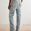 Straight-Leg Distressed Jeans - BK Straight-Leg Distressed Jeans - BK