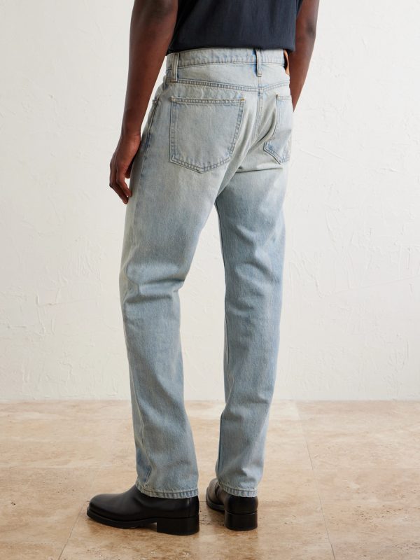 Straight-Leg Distressed Jeans - BK Straight-Leg Distressed Jeans - BK