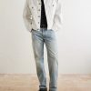 Straight-Leg Distressed Jeans - OU Straight-Leg Distressed Jeans - OU