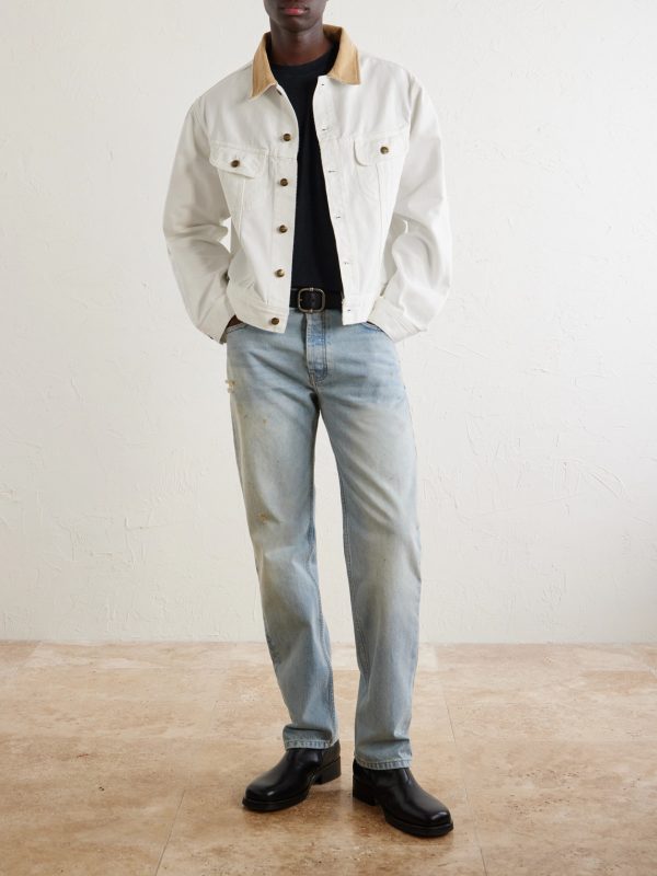 Straight-Leg Distressed Jeans - OU Straight-Leg Distressed Jeans - OU