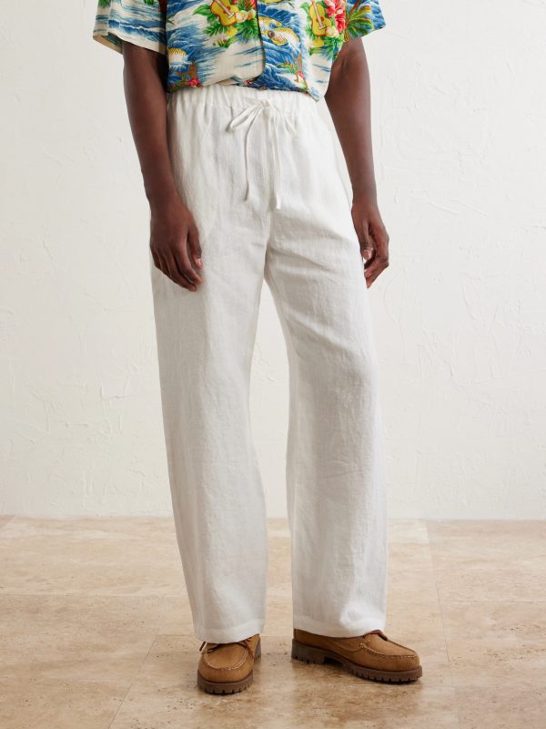 Straight-Leg Linen Trousers - FR Straight-Leg Linen Trousers - FR