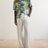 Straight-Leg Linen Trousers - OU Straight-Leg Linen Trousers - OU