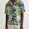 Camp-Collar Logo-Printed Poplin Shirt - FR Camp-Collar Logo-Printed Poplin Shirt - FR