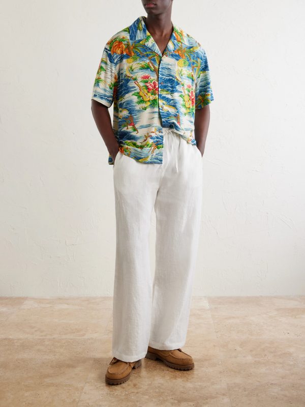 Camp-Collar Logo-Printed Poplin Shirt - OU Camp-Collar Logo-Printed Poplin Shirt - OU