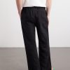 Wide-Leg Linen Trousers - BK Wide-Leg Linen Trousers - BK