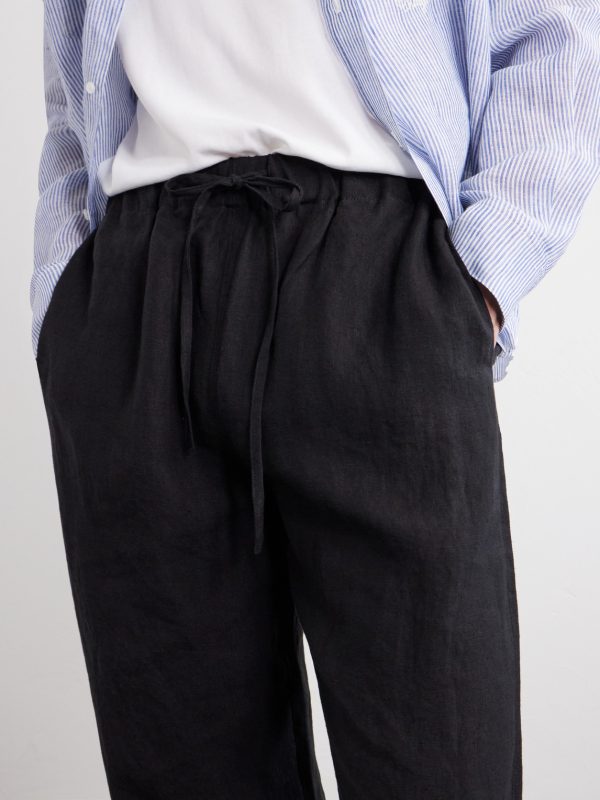 Wide-Leg Linen Trousers - CU Wide-Leg Linen Trousers - CU