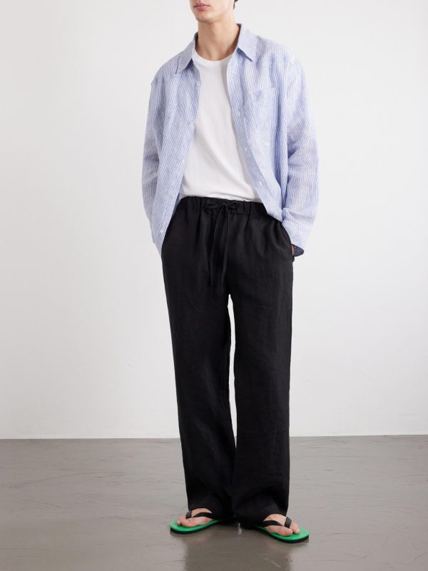 Wide-Leg Linen Trousers - OU Wide-Leg Linen Trousers - OU