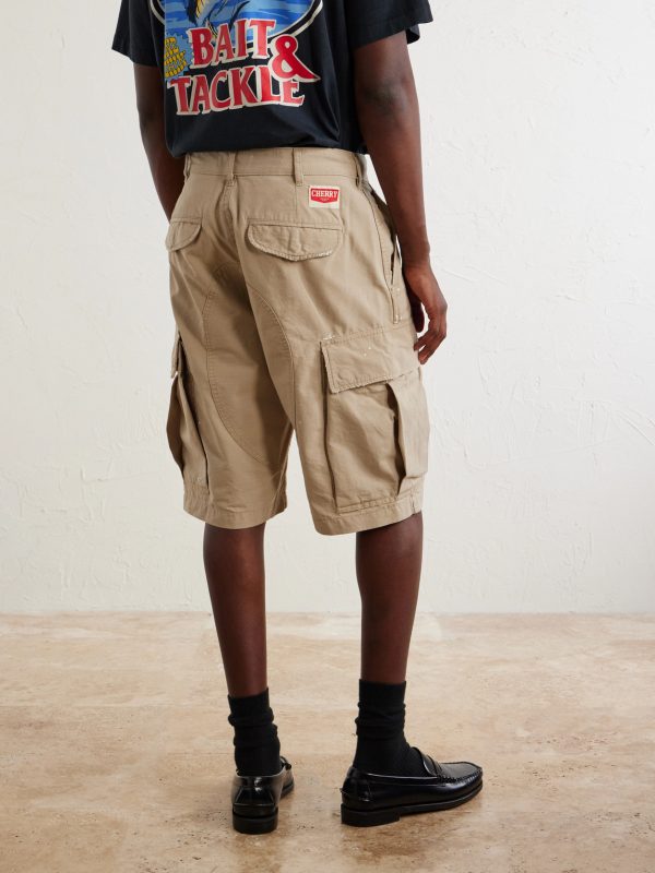 Wide-Leg Cargo Cotton Shorts - BK Wide-Leg Cargo Cotton Shorts - BK