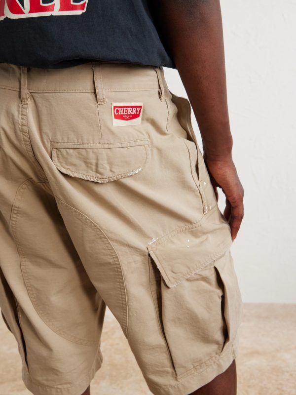 Wide-Leg Cargo Cotton Shorts - E2 Wide-Leg Cargo Cotton Shorts - E2