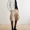 Wide-Leg Cargo Cotton Shorts - OU Wide-Leg Cargo Cotton Shorts - OU