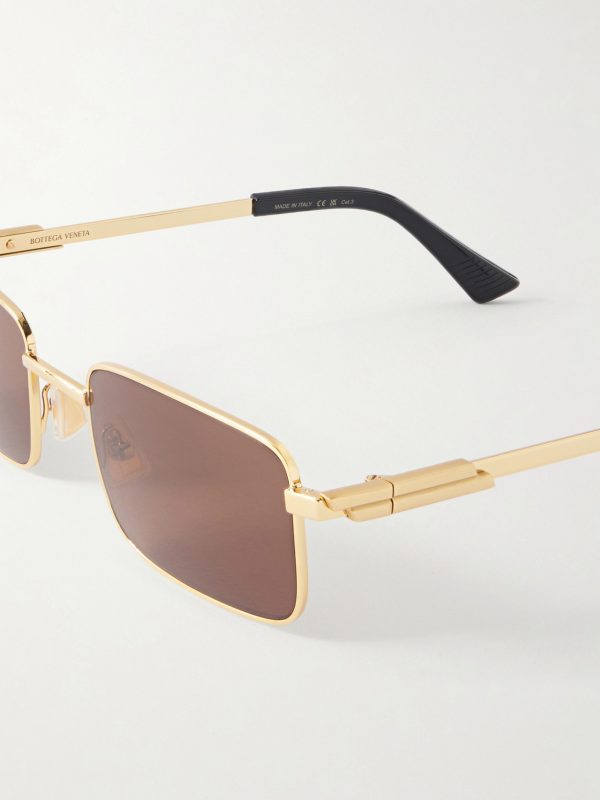 Square-Frame Gold-Tone Metal Sunglasses - CU Square-Frame Gold-Tone Metal Sunglasses - CU