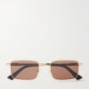 Square-Frame Gold-Tone Metal Sunglasses Square-Frame Gold-Tone Metal Sunglasses