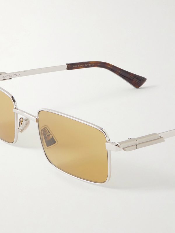 Square-Frame Silver-Tone Metal Sunglasses - CU