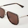 Aviator-Style Silver-Tone and Tortoiseshell Acetate Sunglasses - CU Aviator-Style Silver-Tone and Tortoiseshell Acetate Sunglasses - CU
