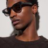 Round-Frame Acetate Sunglasses - BK