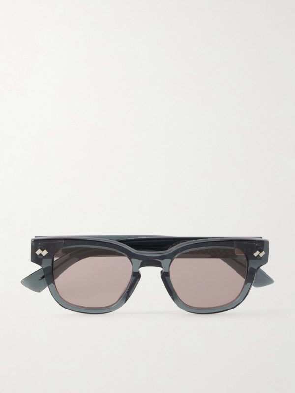 Round-Frame Acetate Sunglasses