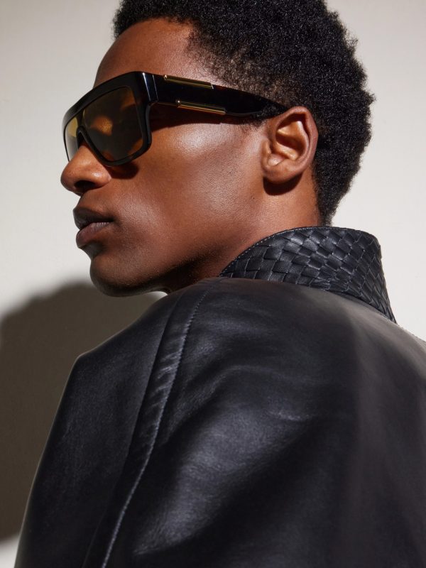 Aviator-Style Acetate Sunglasses - BK